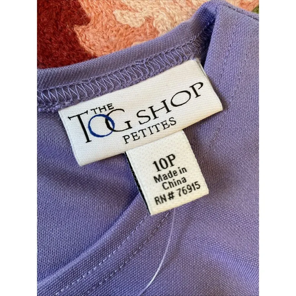 NEW The Tog Shop Petites Womens Dress 10P Knit Midi Lilac Purple Vintage 90s - Picture 6 of 12